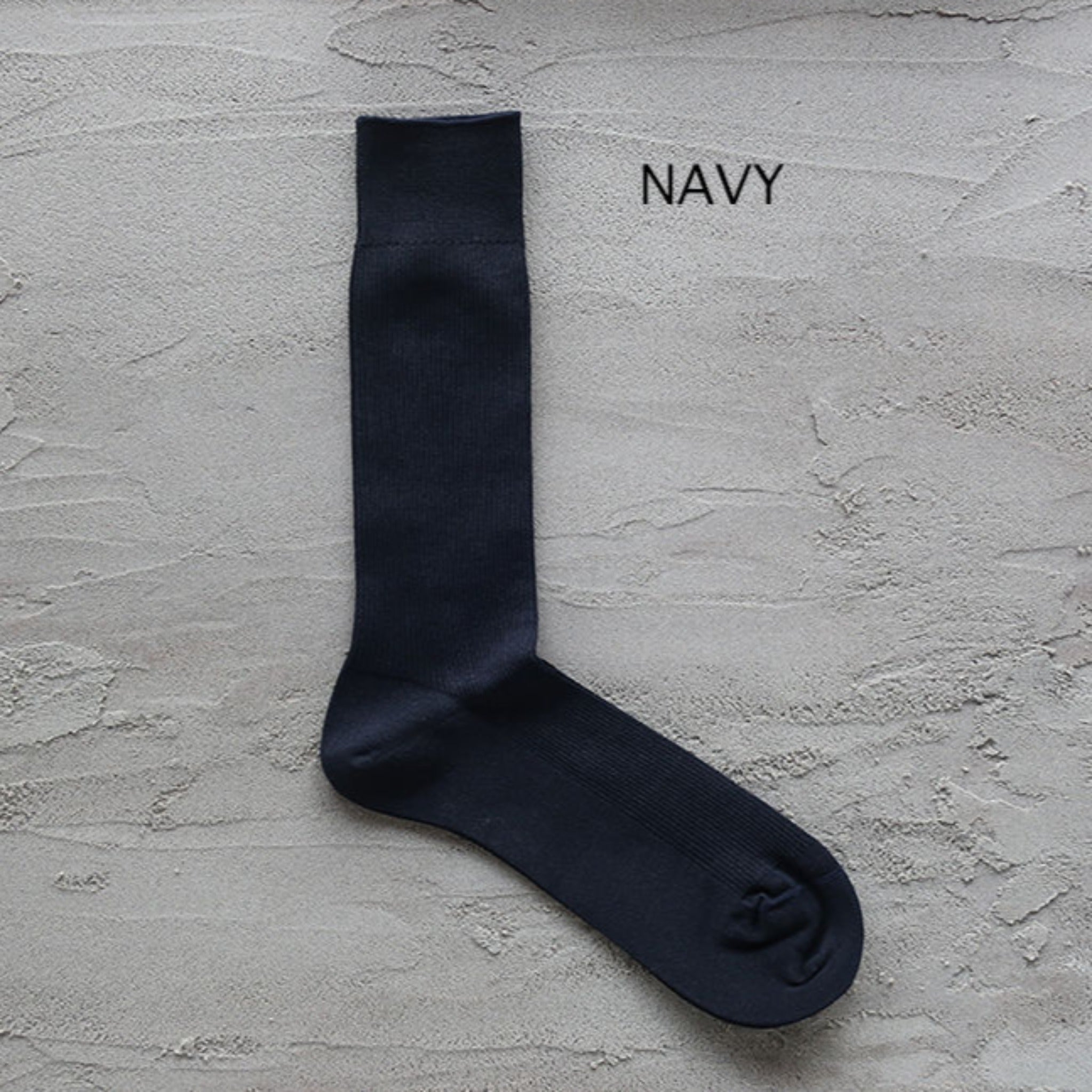 WASHI DRESS SOCKS, HIGH GAUGE ‹NAVY›, UNISEX - AMIGAMI