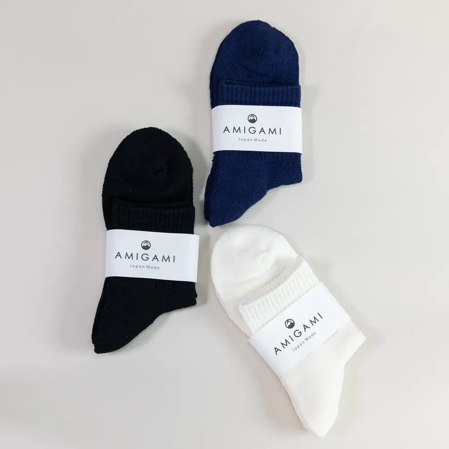 WASHI PILE SPORT SOCKS ‹NAVY BLUE›, UNISEX - AMIGAMI