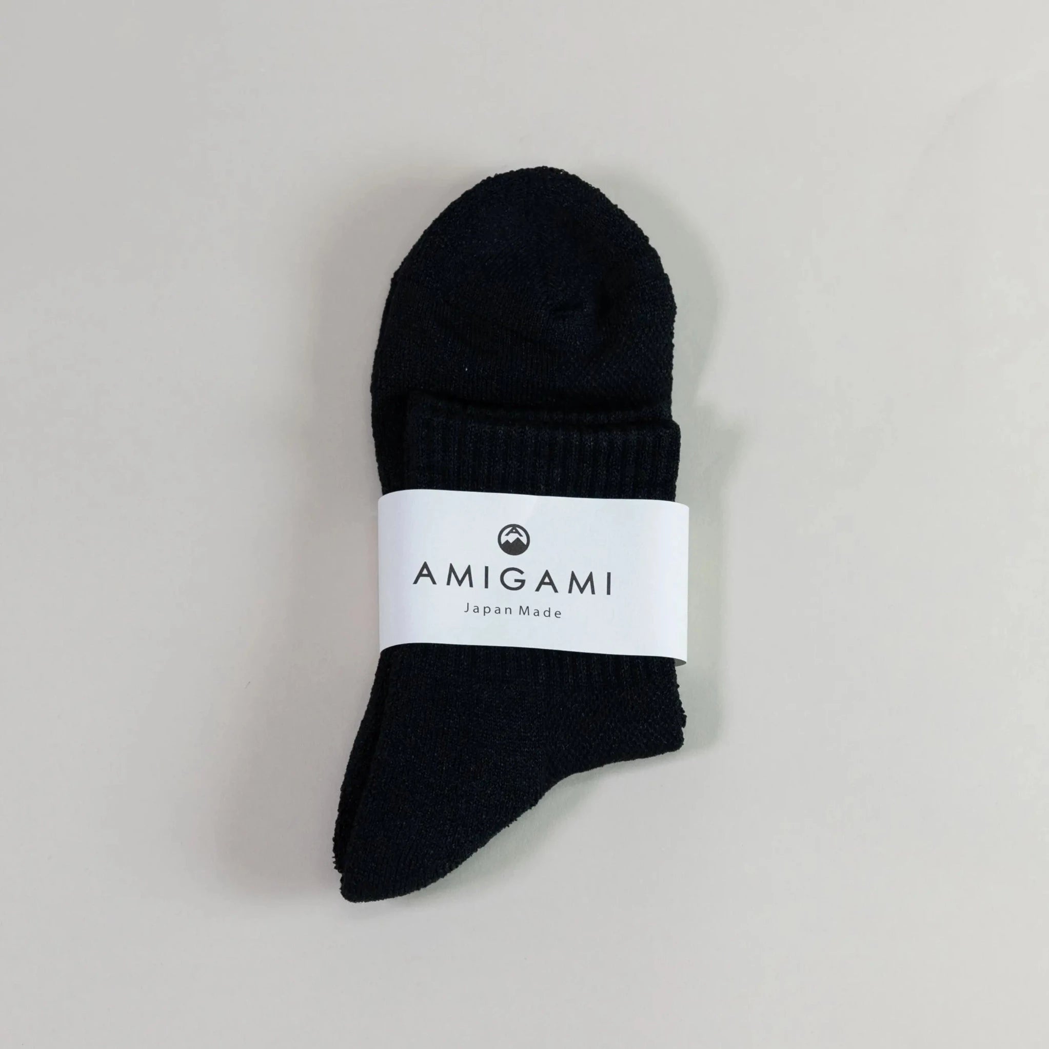 WASHI PILE SPORT SOCKS ‹BLACK›, UNISEX - AMIGAMI