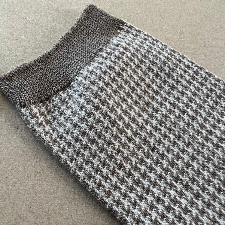 WASHI SOCKS, HOUND'S-TOOTH CHECK ‹GREY›, LADIES - AMIGAMI